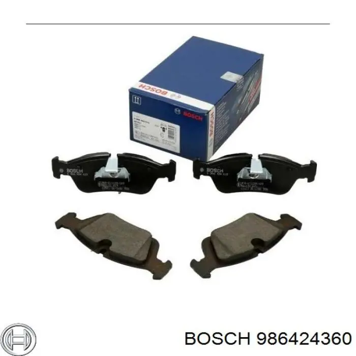 986424360 Bosch sapatas do freio dianteiras de disco