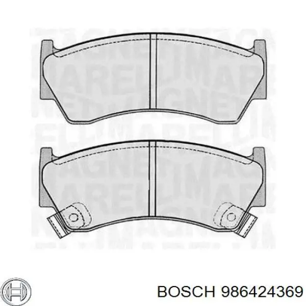 986424369 Bosch Колодки передние