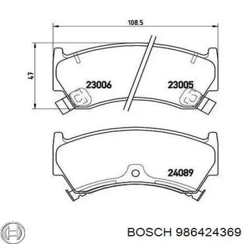 Колодки Bosch 986424369 цена, от 16.34 USD