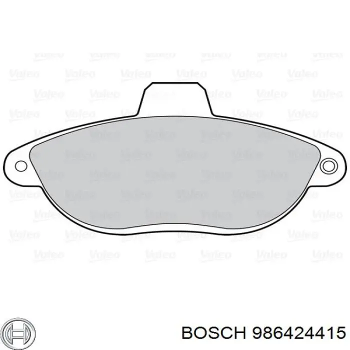986424415 Bosch Колодки передние