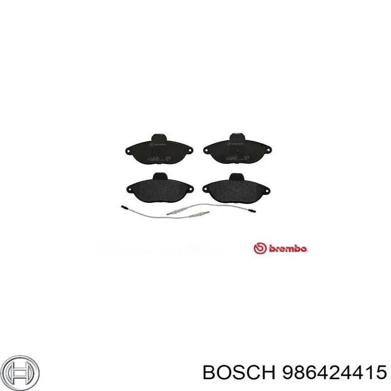 Купить 986424415 Bosch Колодки тормозные