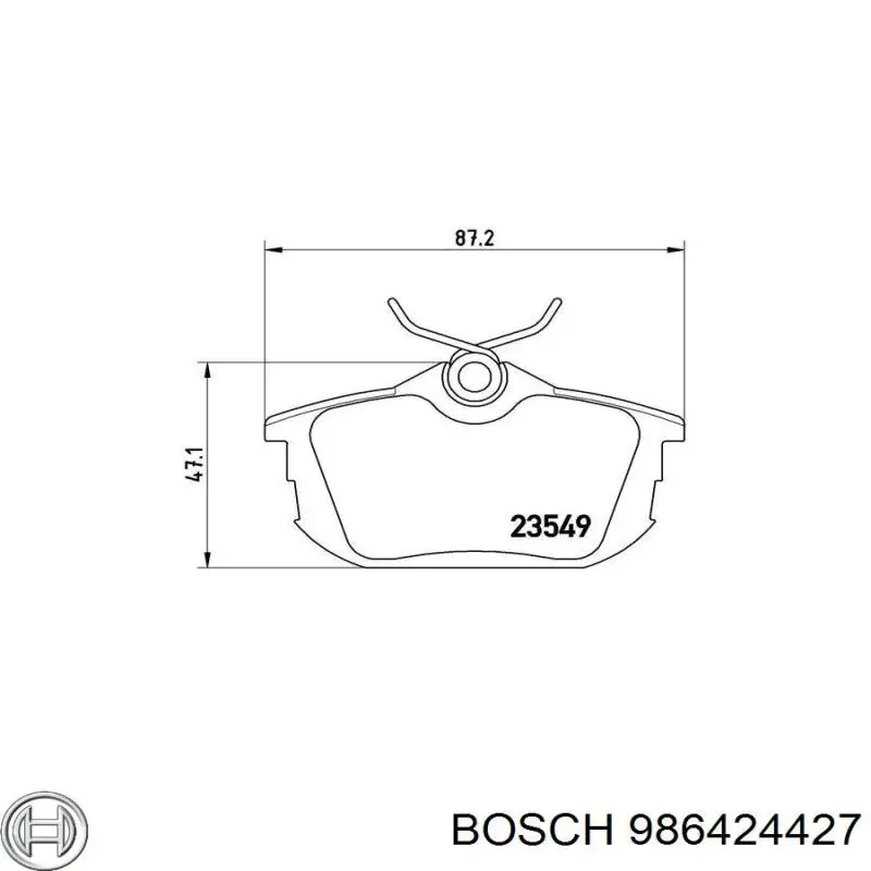 Купить 986424427 Bosch Колодки тормозные задние, дисковые