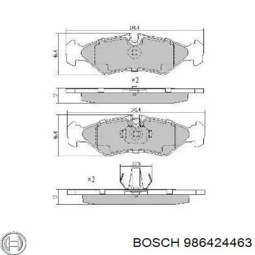 986424463 Bosch Колодки тормозные дисковые комплект