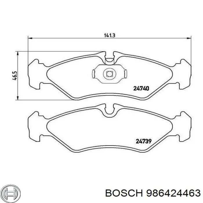 Задние тормозные колодки 986424463 Bosch