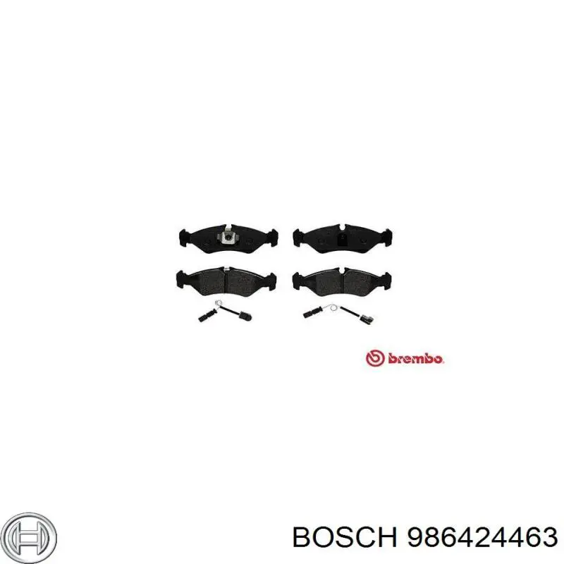 986424463 Bosch колодки тормозные задние дисковые