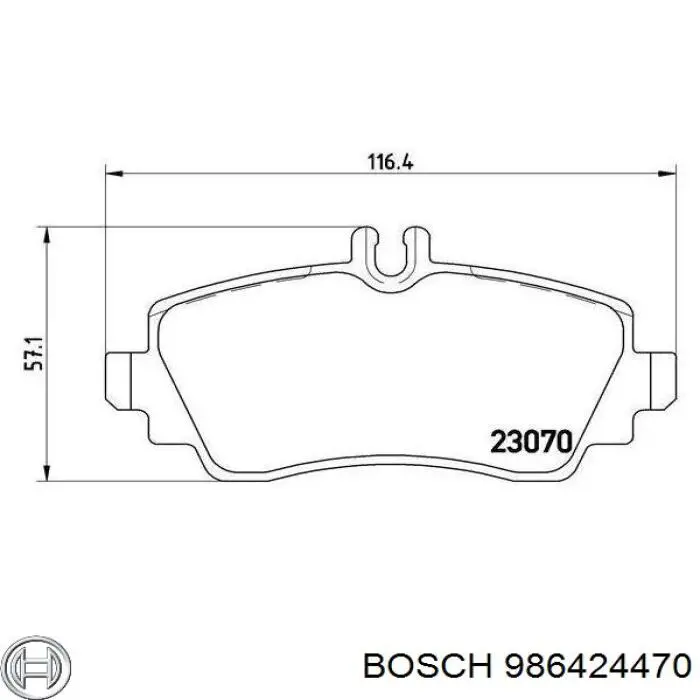986424470 Bosch Колодки передние