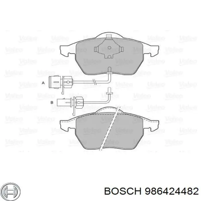 Купить 986424482 Bosch Колодки тормозные