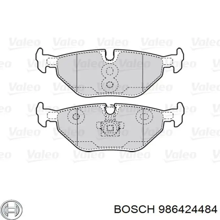 986424484 Bosch колодки тормозные задние дисковые