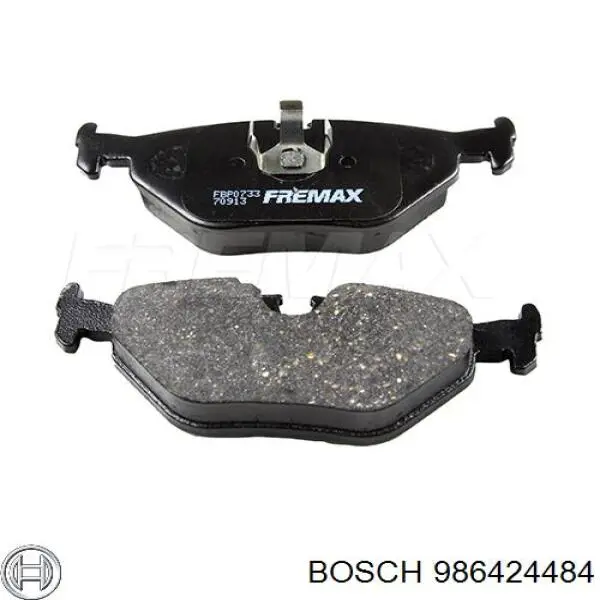Купить 986424484 Bosch Колодки тормозные задние, дисковые