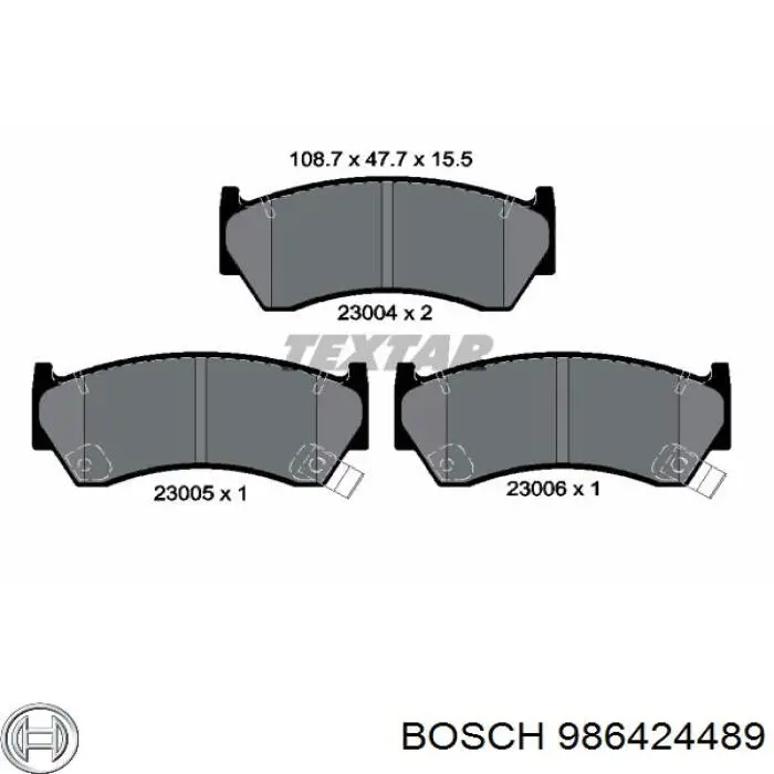 Купить 986424489 Bosch Колодки тормозные
