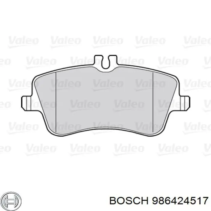 Передние тормозные колодки 986424517 Bosch