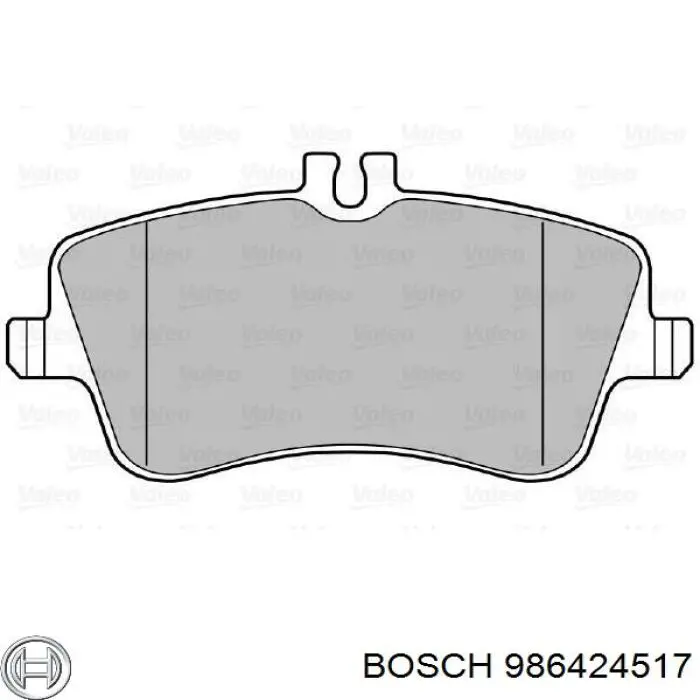 986424517 Bosch Колодки передние