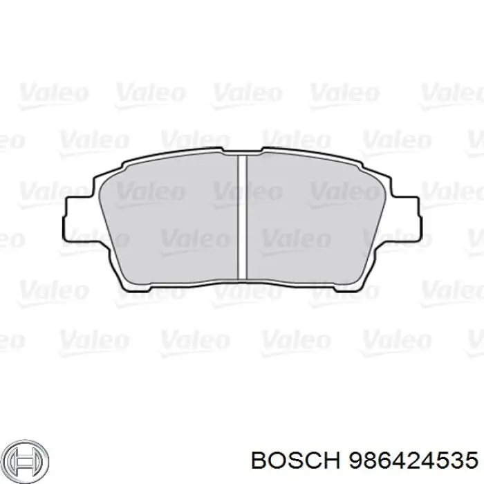 Передние тормозные колодки 986424535 Bosch