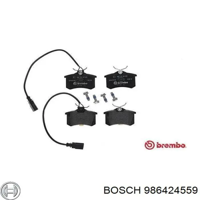 Задние тормозные колодки 986424559 Bosch