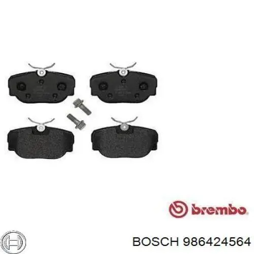 Купить 986424564 Bosch Колодки тормозные задние, дисковые