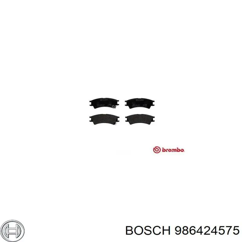 986424575 Bosch колодки тормозные передние дисковые