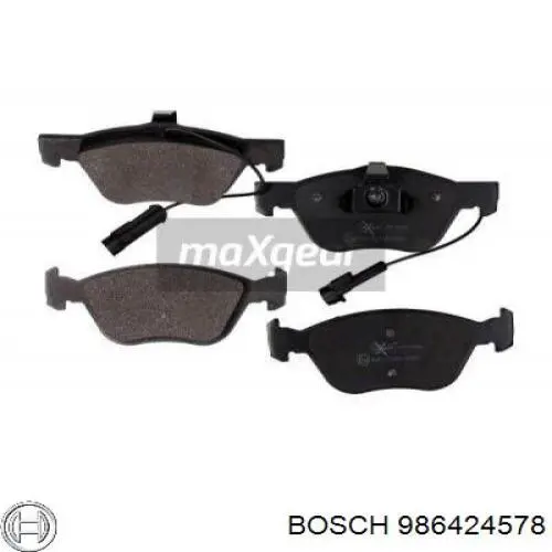 Колодки гальмівні передні, дискові 986424578 Bosch