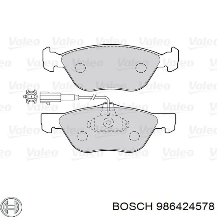 986424578 Bosch Колодки передние