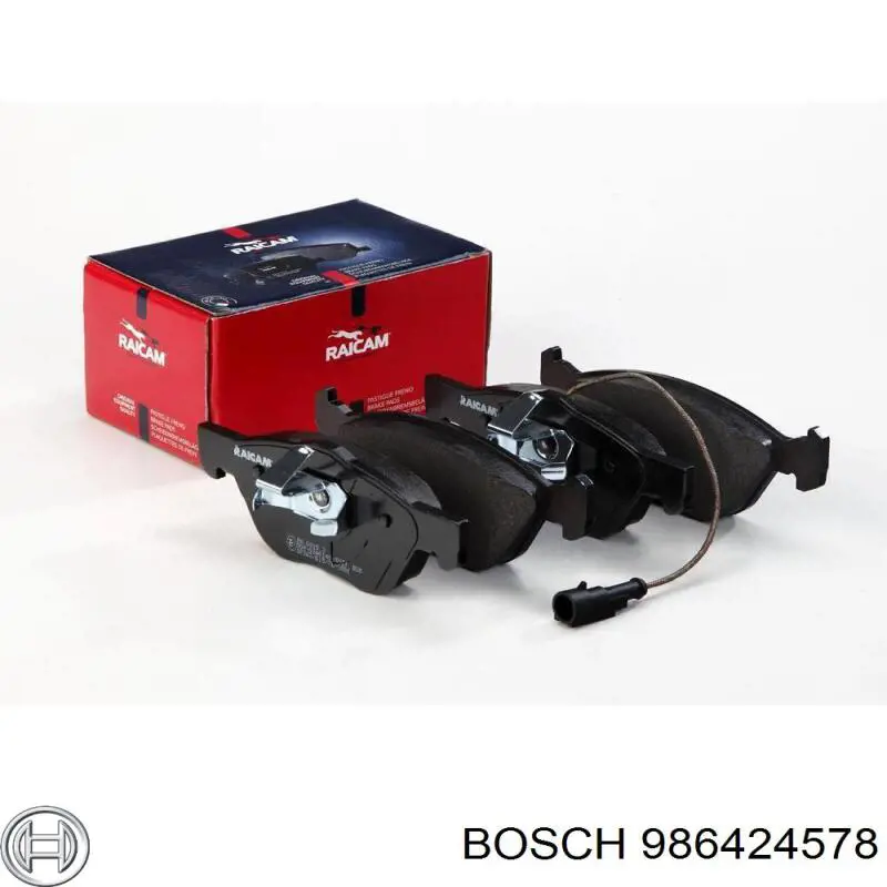 Колодки гальмівні передні, дискові 986424578 Bosch