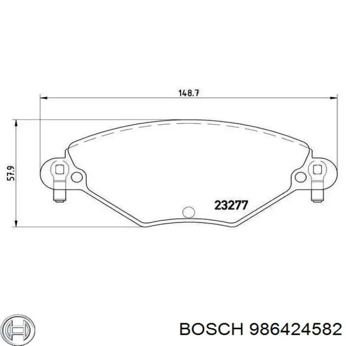 Купить 986424582 Bosch Колодки тормозные