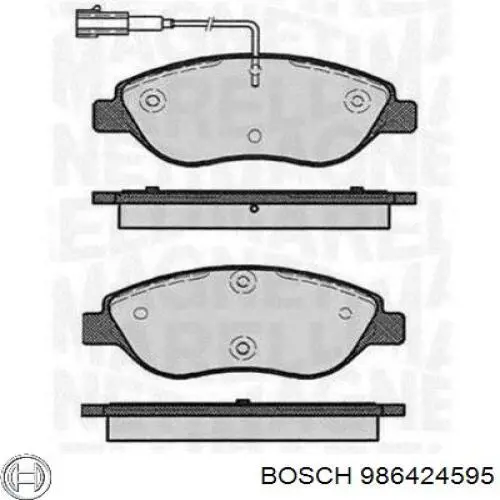 Передние тормозные колодки 986424595 Bosch