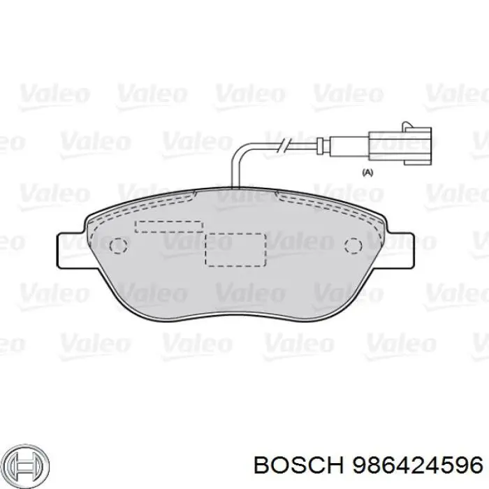 Передние тормозные колодки 986424596 Bosch