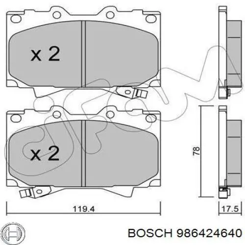 Колодки Bosch 986424640 цена, от 28.08 USD