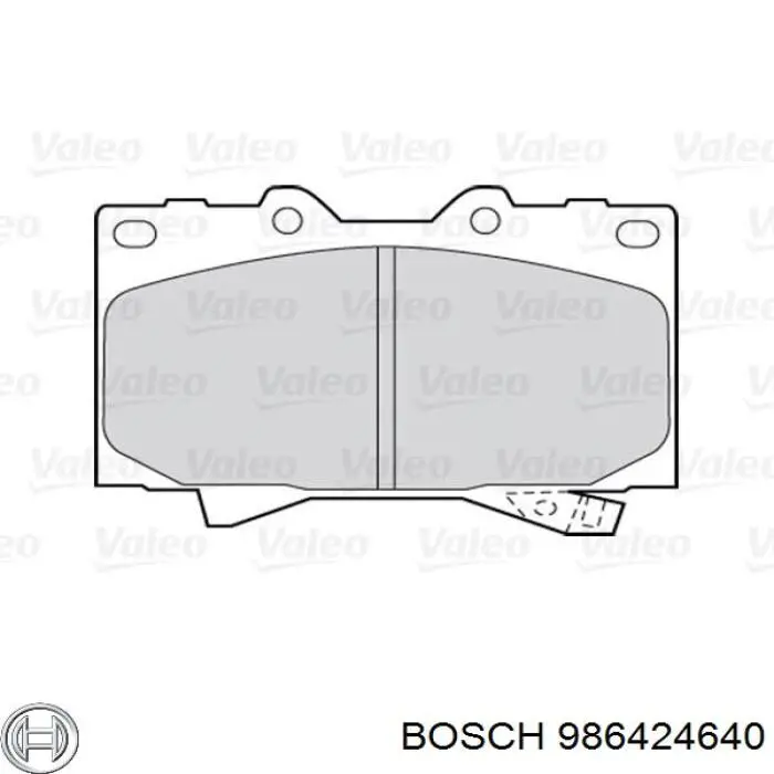 986424640 Bosch Колодки передние