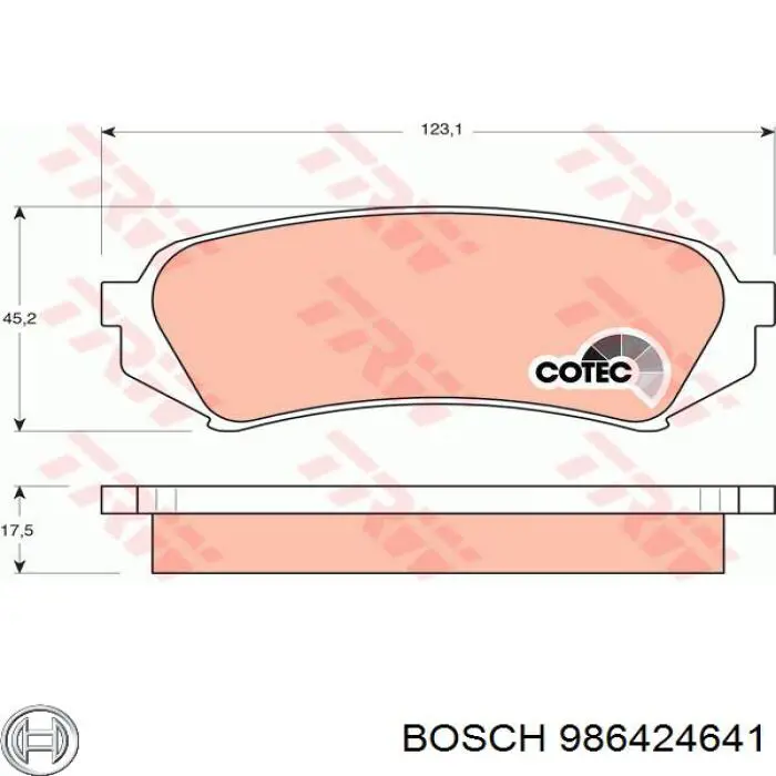 Колодки дисковые  Bosch 986424641 цена, от 18.45 USD