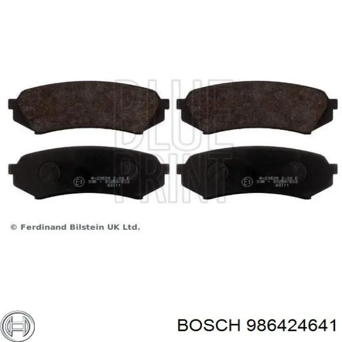 Задние тормозные колодки 986424641 Bosch