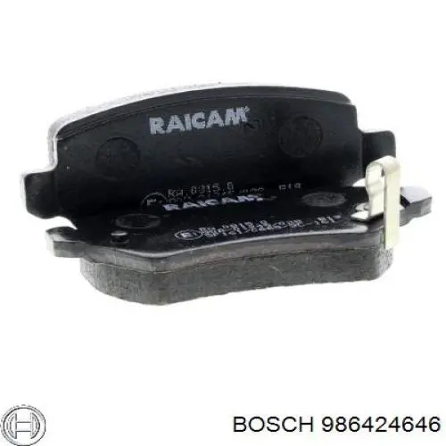 Задние тормозные колодки 986424646 Bosch