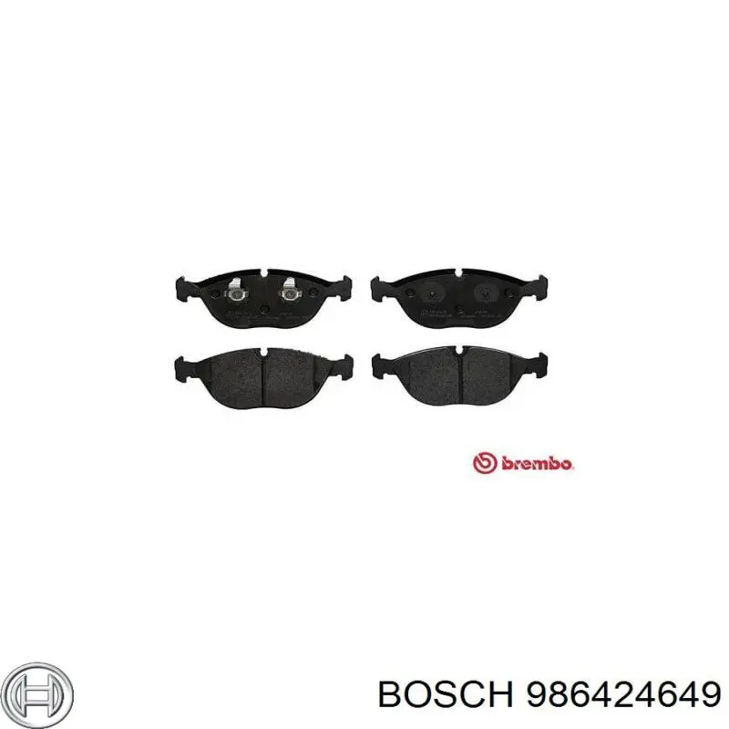 Передние тормозные колодки 986424649 Bosch