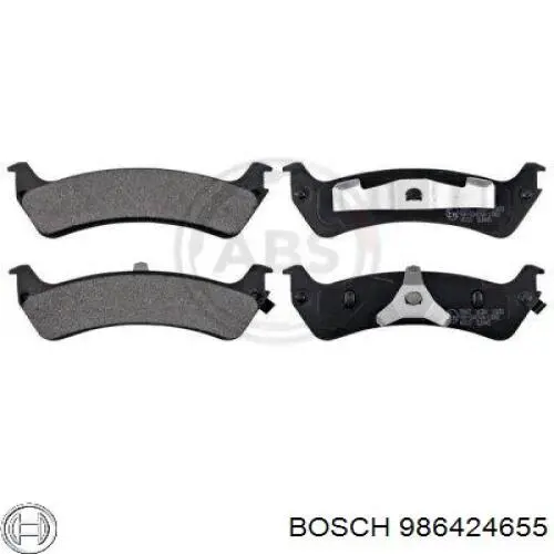 Купить 986424655 Bosch Колодки тормозные задние, дисковые