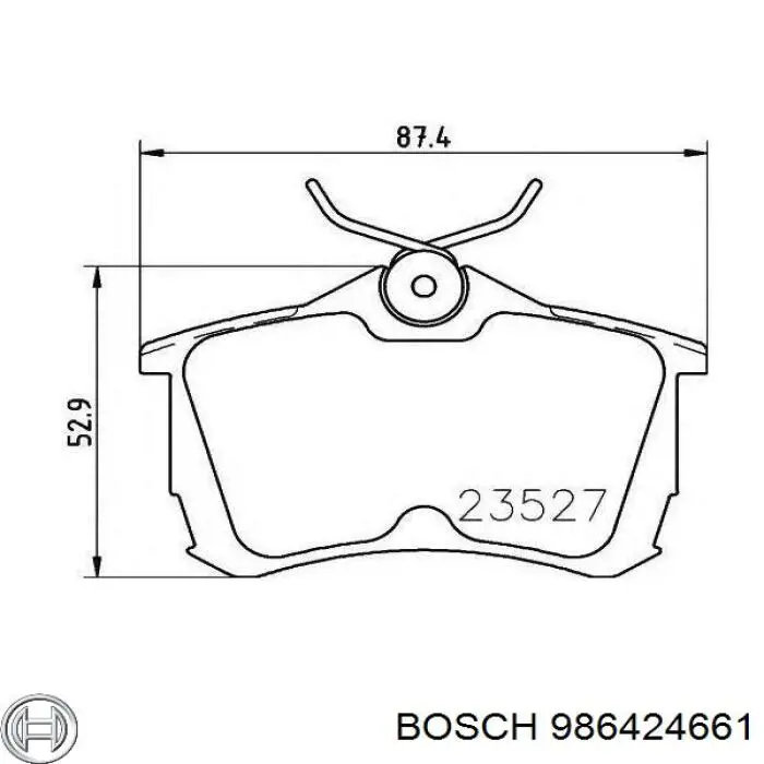 986424661 Bosch Колодки тормозные дисковые комплект