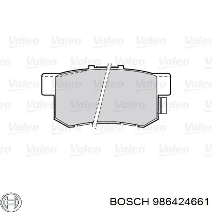 Задние тормозные колодки 986424661 Bosch