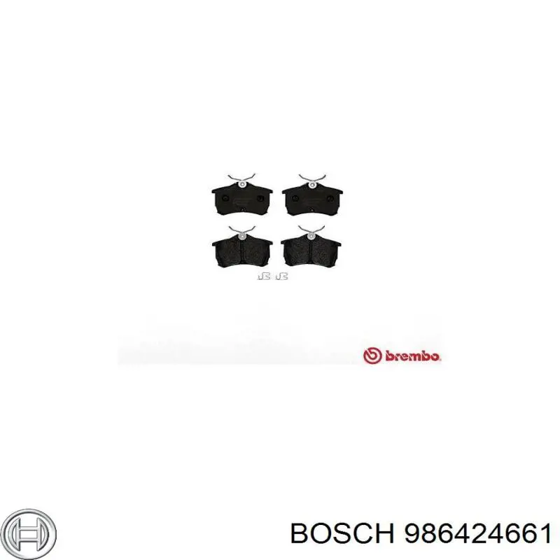 Купить 986424661 Bosch Колодки тормозные задние, дисковые