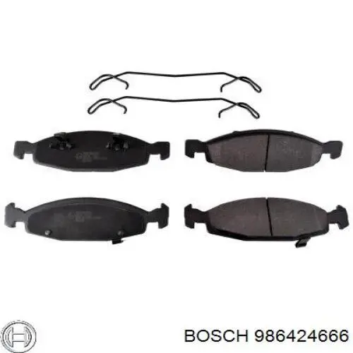 986424666 Bosch Колодки передние