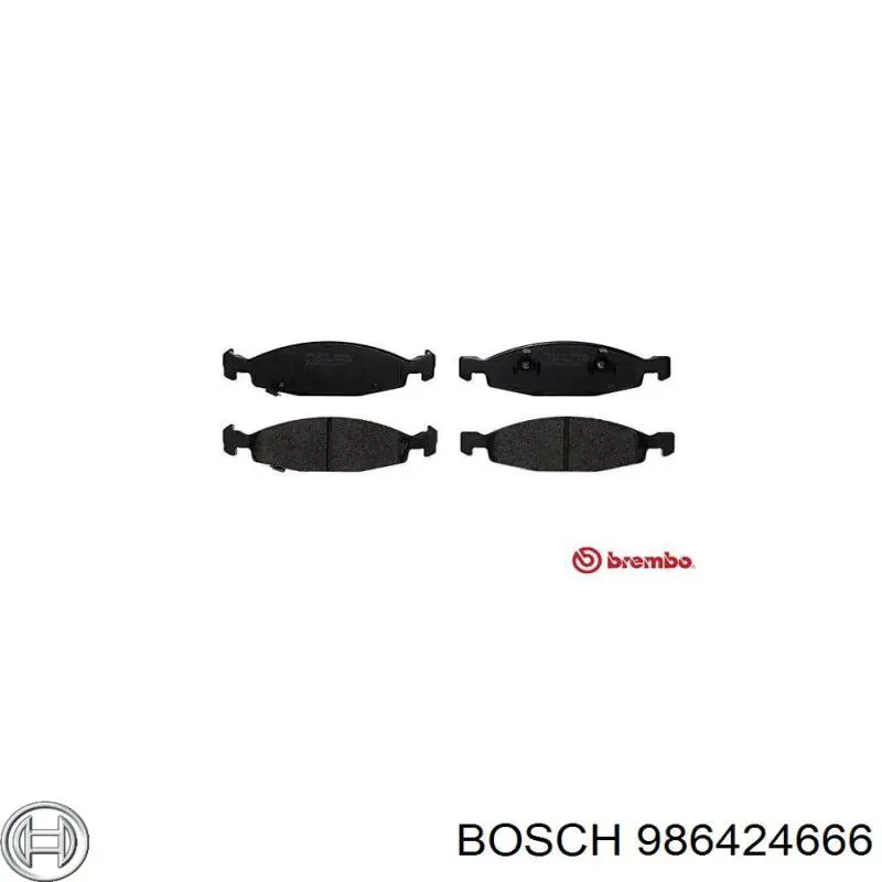 Купить 986424666 Bosch Колодки тормозные