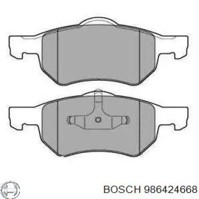 Передние тормозные колодки 986424668 Bosch