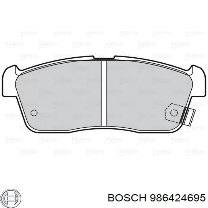 Купить 986424695 Bosch Колодки тормозные