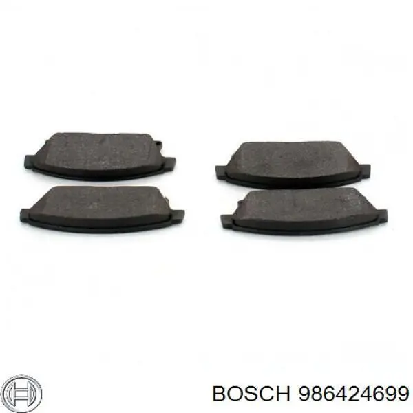 Купить 986424699 Bosch Колодки тормозные задние, дисковые