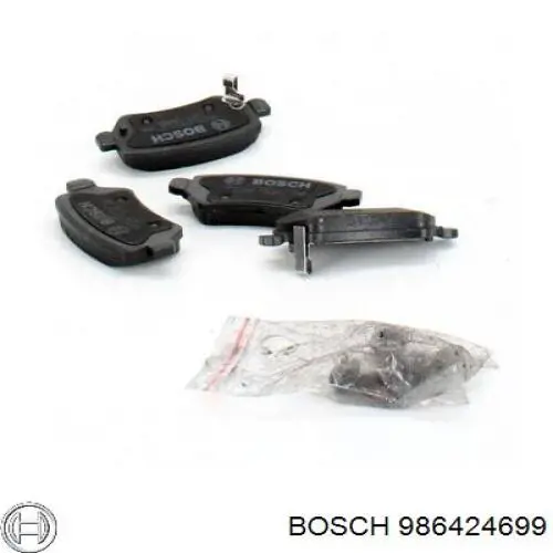 Купить 986424699 Bosch Колодки тормозные задние, дисковые