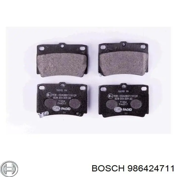 Купить 986424711 Bosch Колодки тормозные задние, дисковые