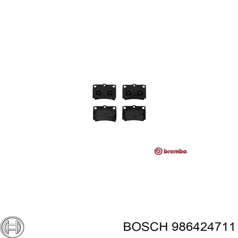 Задние тормозные колодки 986424711 Bosch