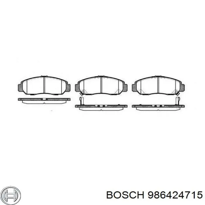 Купить 986424715 Bosch Колодки тормозные