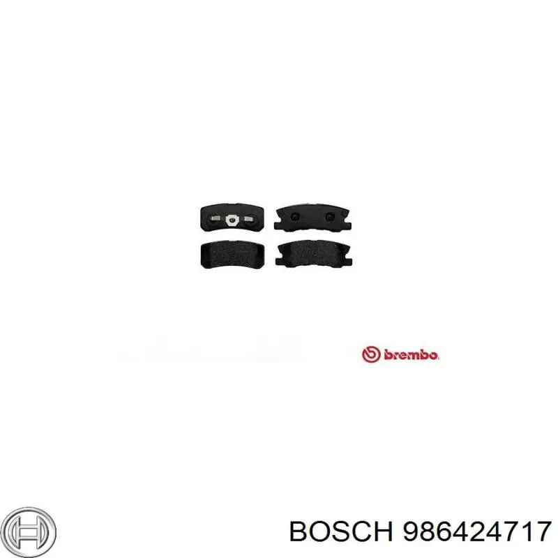 986424717 Bosch колодки тормозные задние дисковые