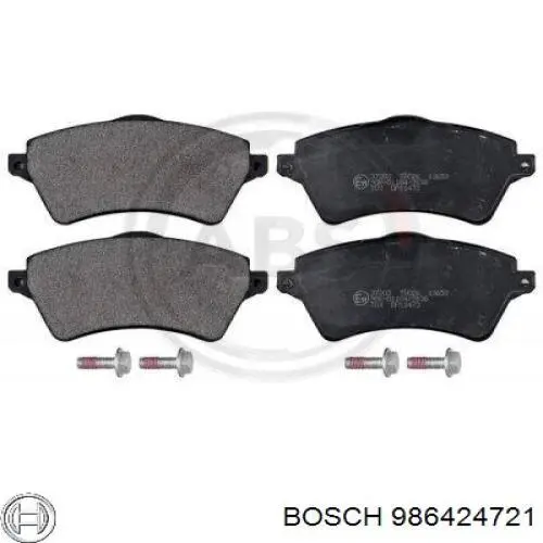 Передние тормозные колодки 986424721 Bosch