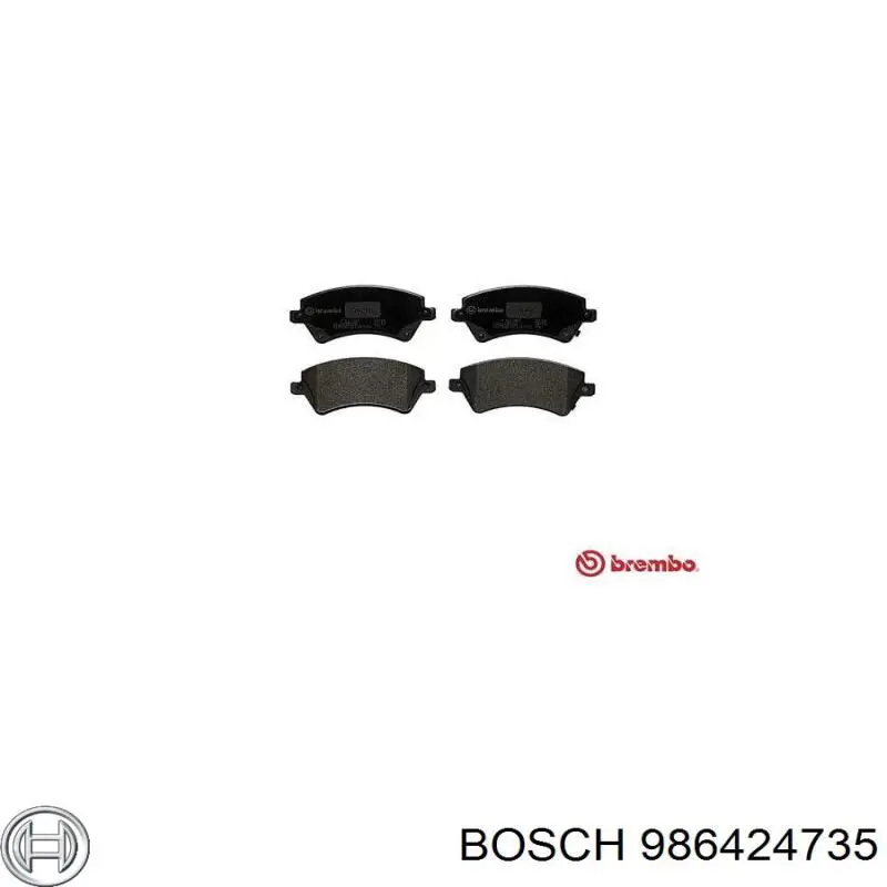 Передние тормозные колодки 986424735 Bosch