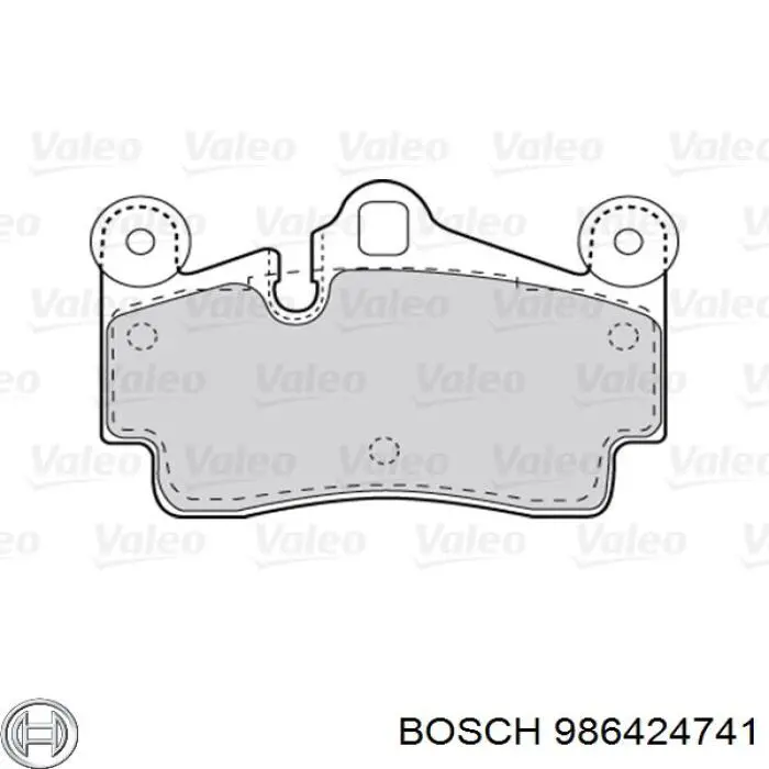Купить 986424741 Bosch Колодки тормозные задние, дисковые