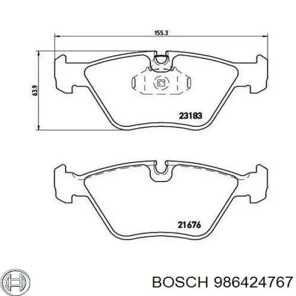 Колодки Bosch 986424767 цена, от 38.82 USD
